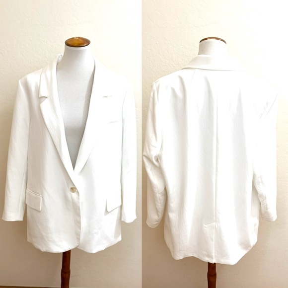 Lucky Brand Women's white oversized Blazer - Picture 2 of 3